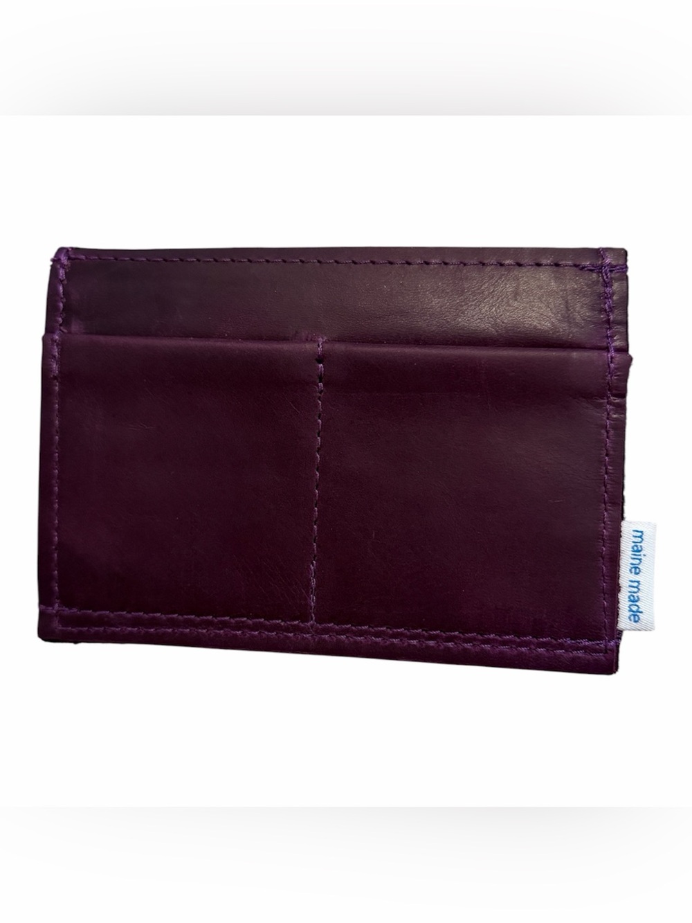 Rough & Tumble Duo Card Holder Leather Rustic Eggplant EUC
